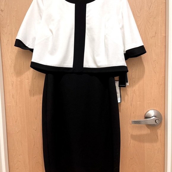 NWT Adrianna Papell Knit Crepe Jacket Dress Size 8 - Picture 2 of 8